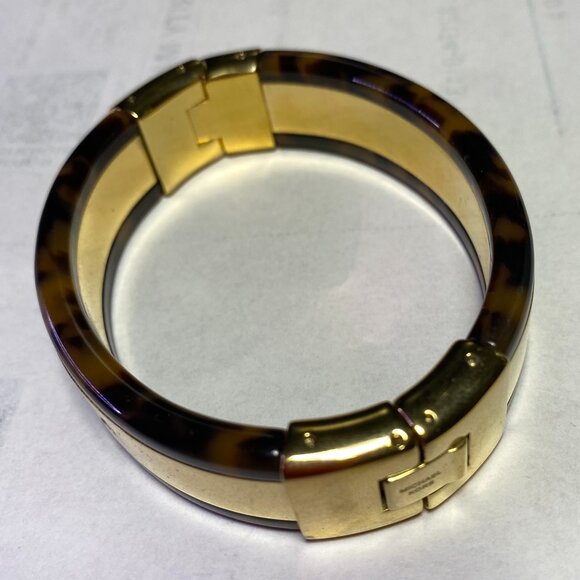 Michael Kors Acrylic/Gold Tone I.D. Hinged Bracelet - Picture 6 of 6